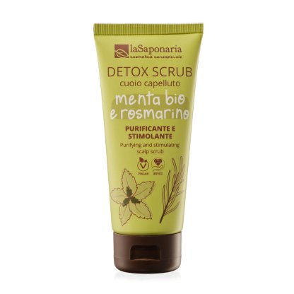 crub cuoio capelluto purificante e stimolante con Rosmarino Lo scrub dal profumo extra fresco che purifica in profondità, rinvigorisce il cuoio capelluto e dona splendore a tutte le chiome!
